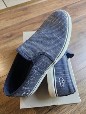 Lacoste Gazon 119 1 Navy Canvas Slip-On Sneakers Women’s 8